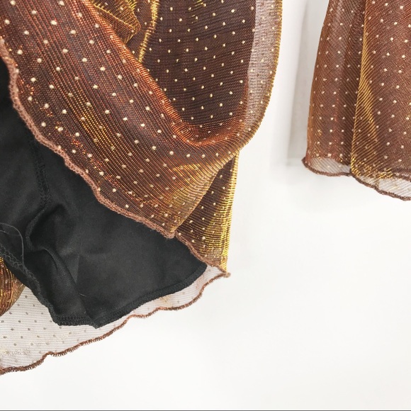 Akira Be Original Polka Dot Romper Copper Brown S - Picture 8 of 12